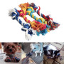 Pets Dog Toys Clean Teeth Chew Rope Knot Toys Puppy Double Knot Toys Durable Braided Bone Rope Pet Molar Supplies Random Color