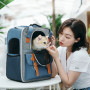 Pet Dog Backpack Portable Outing Bag Large Capacity Fashion  Oxford Cloth Breathable Handbag Double Straps Travel Cat Back Bag