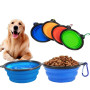 350ML Dog Bowl Portable Folding Pet Bowl Collapsible Silicone Water Bowl for Dog Outdoor Travel Puppy Food Container Feeder Dish