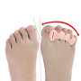 2pcs1pair Silicone Toe Finger Separator 3 Hole Hallux Valgus Orthopedic Spacers Bunion Care Overlapping Hammer Foot Corrector