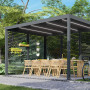 Customized adjustable outdoor gazebo waterproof louvered roof motorized bioclimatic aluminium pergola