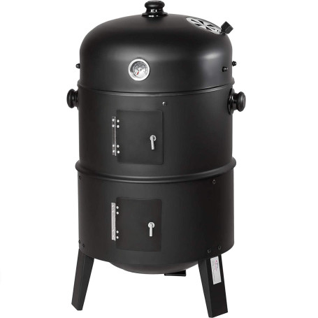 3in1 BBQ Charcoal Grill Barbecue Smoker Smoker Barrel Smoker Grill with Thermometer - 3 in 1 Smoker Barrel