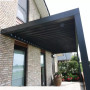 Outdoor Waterproof Garden Gazebo Motorized Pergola Aluminum Louver Roof Systems with LED light 3X3M Customized