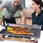 Portable Outdoor Grill Tray Ceramic BBQ Plate Grilled Fish Tray Stove Home Camping Barbecue Furnace