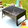 Portable Charcoal Grill and Smoker Mini Foldable BBQ Grill Tabletop for Outdoor Camping Picnic Cooking Garden Beach Party