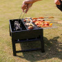 Portable Charcoal Grill and Smoker Mini Foldable BBQ Grill Tabletop for Outdoor Camping Picnic Cooking Garden Beach Party