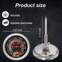 KT THERMO Grill Thermometer Barbecue Charcoal Smoker Temperature Gauge Grill Pit Replacement Thermometer for BBQ Meat Cooking