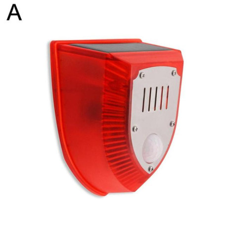Solar Animal Repellent Motion Sensor Alarm Lamp Outdoor Solar Power Dog Barking Gunshots Waterproof Siren Repeller For Yard Farm