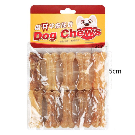 Made of Natural Cowhide Dog Chew Bone Toy Strong Non-Toxic Anti-bite Dog Chewing Toy Teeth Clean Toys Pet Dog Dental Care Stick