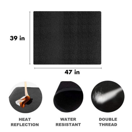 Barbecue Flame Retardant Protective Mat Outdoor Camping Cloth Lawn Floor Protection Mat Insulation Cushion Fireproof Cloth