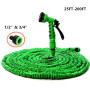 Magic Watering Hose Flexible Expandable Garden Hose Reels Water Hose Pipe Car Wash Hose Quick Connector Blue Green 25FT-200FT