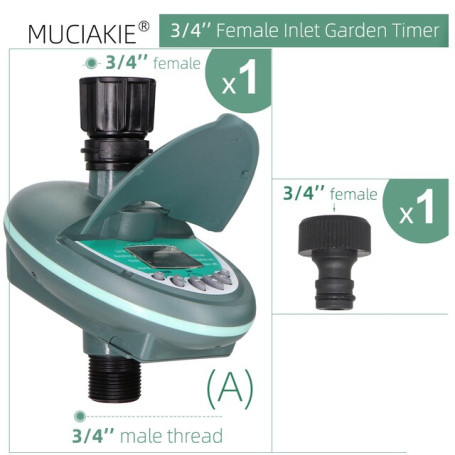 Garden Irrigation Timer LCD Display Watering Controller Weekly Daily Programming Greenhouse Potted Plants Automatic Sprinklers