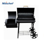 Large Barbecue Grill Outdoor Charcoal BBQ Stove Family Gathering BBQ Grills Cooking Tools Camping Table Trolley With Storage Net