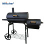 Large Barbecue Grill Outdoor Charcoal BBQ Stove Family Gathering BBQ Grills Cooking Tools Camping Table Trolley With Storage Net
