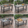 Fire Bowl BBQ Grill Fire Basket Steal Spark Hood Fire Pit Table 110 * 61 Cm for Camping Oven For Camping Grill Foldable