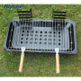 Outdoor Charcoal BBQ Grill Portable Double Barbecue Grills Home Camping Picnics Beach BBQ Stove Cooking Tools With Two BBQ Nets