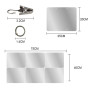 Set of 6 Patio Heater Reflector Shield Rectangular Heat Focusing Reflecting Metal Piece with Clip & Ring for Heat Lamp D