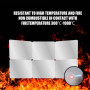Set of 6 Patio Heater Reflector Shield Rectangular Heat Focusing Reflecting Metal Piece with Clip & Ring for Heat Lamp D
