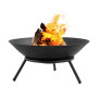 Wrought Iron Charcoal Grill Household Indoor and Outdoor Brazier Bonfire Rack Brazier Rack Portable Fire Pit 60cm