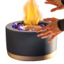 Fire Bowl Portable Tabletop Fire Pit Bowl Concrete Table Top Rubbing Fireplace Indoor Mini Fire Pit Long Time Burning