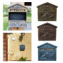 Wall Mount Mailbox with Lock Post Theft Security Large Waterproof Vertical Outside Pastoral Style Retro Metal Garden Decor Box