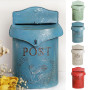 European style iron retro mailbox, sealed suggestion box, newspaper mailbox, Wedding Garden Decoration home mailbox post box