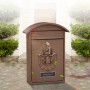 Wall Mounted Metal Retro Mailbox Secure Locking Mail Box Top Loading Gate Decorative Vintage Style Letter Suggestion Box
