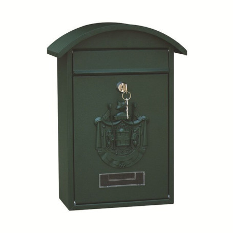 Wall Mounted Metal Retro Mailbox Secure Locking Mail Box Top Loading Gate Decorative Vintage Style Letter Suggestion Box