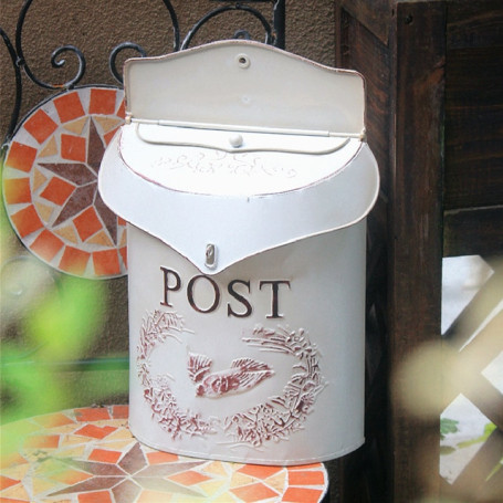 European style iron retro mailbox, sealed suggestion box, newspaper mailbox, Wedding Garden Decoration home mailbox post box