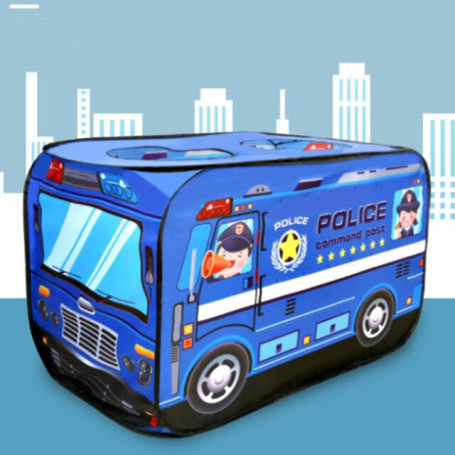 Children's Popup Play Tent Toy Outdoor Foldable Playhouse Fire Truck Police Icecream Car Kid Game House Bus Indoor Garden Gift
