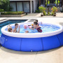 180*73cm Childrens Inflatable PVC Round Swimming Pool Outdoor Adult Bathtub Clip Net Thickened Cushion Pool