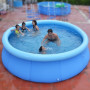 180*73cm Childrens Inflatable PVC Round Swimming Pool Outdoor Adult Bathtub Clip Net Thickened Cushion Pool