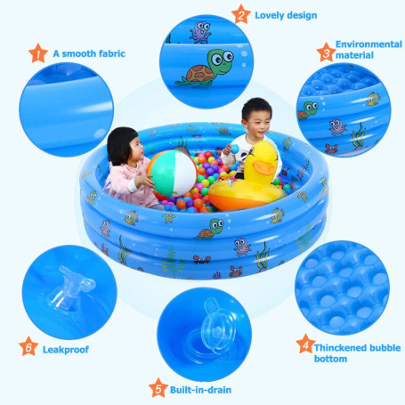 100/130/150cm Portable Indoor Outdoor Children Swimming Pool Thicken PVC Inflatable Leakproof Water toy DDJ