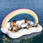 Inflatable Flamingo Pool Float Rainbow Unicorn Floating Hot Sell Summer 6-8 Person Huge Inflatable Unicorn Pool Island