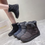 Simple Women Boots Waterproof Snow Boots Winter Warm Fur Casual Shoes Lightweight Botas Mujer Zipper Ankle Boots Plus Size 43