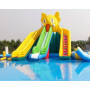 PVC Inflatable elephant swimming water pool water fun slide combination