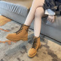 High Quality Women Martens Chunky Boots for Women Ladies Genuine Leather Ankle Boots Female Motorcycle Women Boots Big Size 46