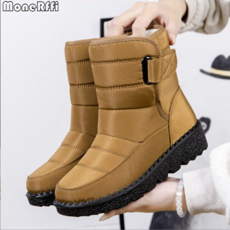 Waterproof Boots Women Winter  Non Slip Winter Snow Boots Platform Shoes Warm Ankle Boots Women Cotton Shoes Bottine Femme