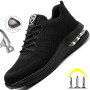 Air Cushion Safety Shoes Men Women Sneakers Steel Toe Shoes Puncture-Proof Sport Work Shoes Construction Safety Boots