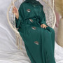 Eid Open Abaya Kimono Luxury Hijab Dress Handmade Beaded Summer Muslim Abayas for Women Dubai Islam Clothes Party Outfit Kaftan