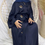 Eid Open Abaya Kimono Luxury Hijab Dress Handmade Beaded Summer Muslim Abayas for Women Dubai Islam Clothes Party Outfit Kaftan