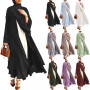 Chiffon Open Abaya Dubai Muslim Hijab Dress Kimono Abayas for Women Turkish Dresses Islam Clothing Plain Kaftan Robe Ramadan Eid