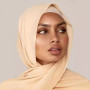 MSL288 Women Plain Chiffon Hijabs 2piece/set Chiffon Hijab With Jersey Turbe Caps