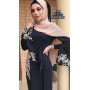 Arab Lace Nail Bead Skirt Hijab Abaya Fashion Gown Long Dresses For Muslim Girls Clothes Islamic Women Plus Size Robe