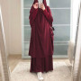 9-Colors Hooded Muslim Women Hijab Dress Prayer Islamic Jilbab Abaya Long Dress Ramadan Gown Abayas Skirt Sets Garment Clothes