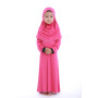 Muslim Kids Girls Prayer Dress Hijab Abaya Robe Arab Dubai Children Ramadan Kaftan Headscarf Islamic Eid Party Gown Jilbab