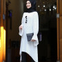 New Women's Clothing Muslim Summer Autumn Long Top Polka Dot Long Sleeve Top Large Cuffs Fashion Dress Arab Dress Abaya Gilbab