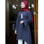 New Women's Clothing Muslim Summer Autumn Long Top Polka Dot Long Sleeve Top Large Cuffs Fashion Dress Arab Dress Abaya Gilbab