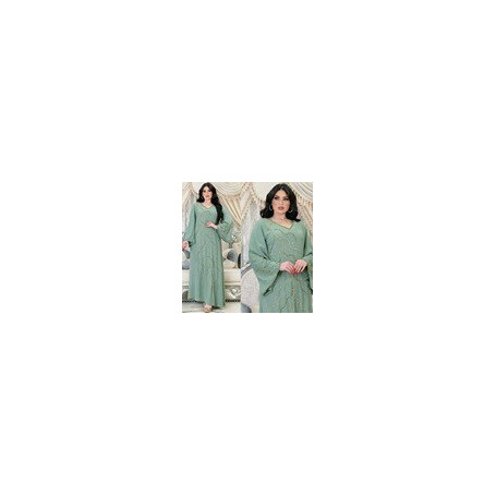 Morocco Muslim Dress Women Diamond Abaya Kaftan Evening Dresses for Women Dubai Turkey Islam Long Dress Robe Femme Vestidos