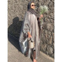 Dubai Abaya Luxury Shiny Soft Puff Sleeves Muslim Abayat Kimono Fashion Modest Dresses for Women Eid Ramadan Islam Silky Robe